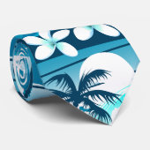 Tropische Welle mit Palmen Krawatte (Gerollt)