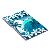 Tropische Welle mit Palmen Notizblock (Rechte Seite)