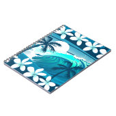 Tropische Welle mit Palmen Notizblock (Linke Seite)