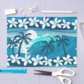 Tropische Welle mit Palmen Seidenpapier (Handwerk)