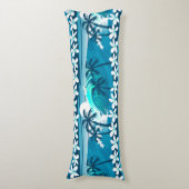 Tropische Welle mit Palmen Seitenschläferkissen (Vorderseite Vertikal)