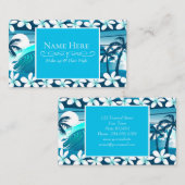 Tropische Welle mit Palmen Visitenkarte (Vorne/Hinten)