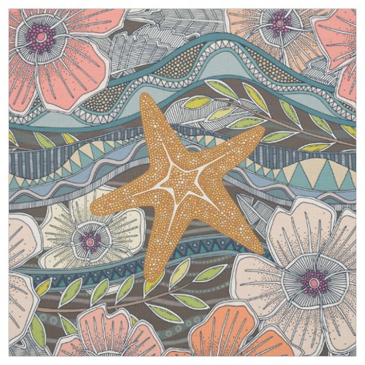 tropische Wellen Erde Stoff (Muster)