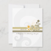 Tropische Wellen Gelbe Hibisken Hochzeit in Urlaub RSVP Karte (Rückseite)