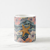 tropische Wellen Navy Kaffeetasse (Mittel)