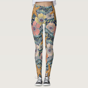 tropische Wellen Navy Leggings