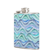 Tropische Wellen Vinyl-Wrapped Flask Flachmann (Links)