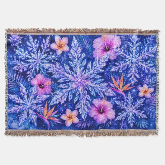 Tropische Winterschneeflocken Decke (Vorderseite)