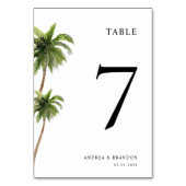 Tropische winzige Tischnummer der Palmen Tree (Vorderseite)