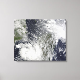 Tropische Wirbelstürme Eric und Fanele Leinwanddruck