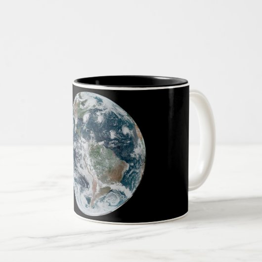 Tropische Wirbelstürme - Hemisphäre "Space View We Zweifarbige Tasse (VorderseiteRechts)