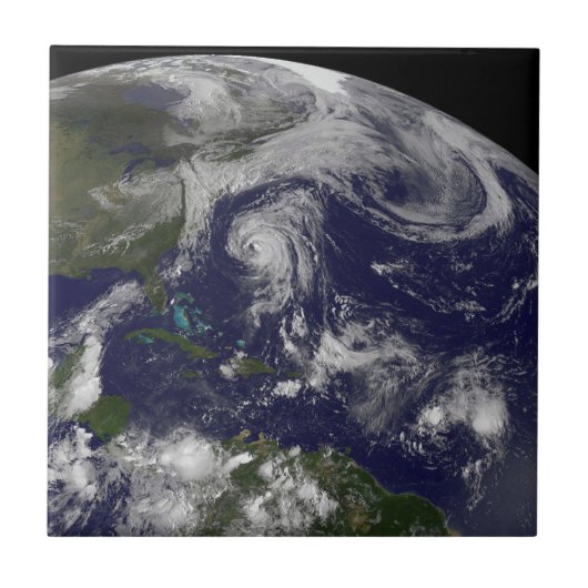 Tropische Wirbelstürme Katia, Lee, Maria und Nate. Fliese (Vorderseite)