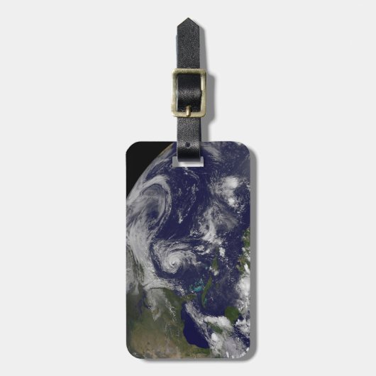 Tropische Wirbelstürme Katia, Lee, Maria und Nate. Gepäckanhänger (Vorderseite vertikal)