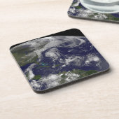 Tropische Wirbelstürme Katia, Lee, Maria und Nate. Getränkeuntersetzer (Linke Seite)