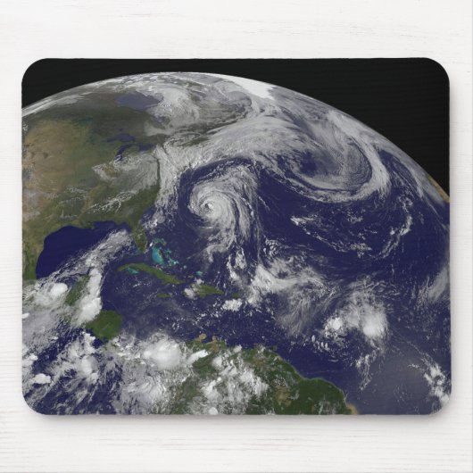 Tropische Wirbelstürme Katia, Lee, Maria und Nate. Mousepad (Vorne)