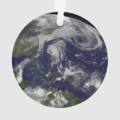 Tropische Wirbelstürme Katia, Lee, Maria und Nate. Ornament (Rückseite)