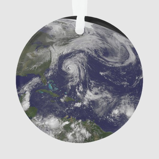 Tropische Wirbelstürme Katia, Lee, Maria und Nate. Ornament (Rückseite)