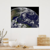 Tropische Wirbelstürme Katia, Lee, Maria und Nate. Poster (Küche)