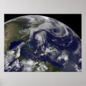 Tropische Wirbelstürme Katia, Lee, Maria und Nate. Poster (Vorne)