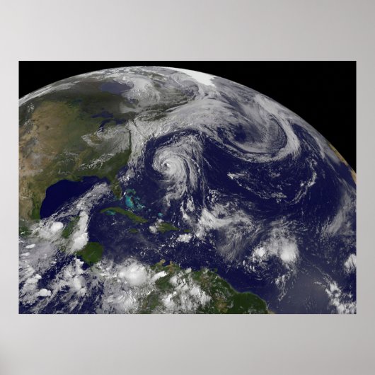 Tropische Wirbelstürme Katia, Lee, Maria und Nate. Poster (Vorne)