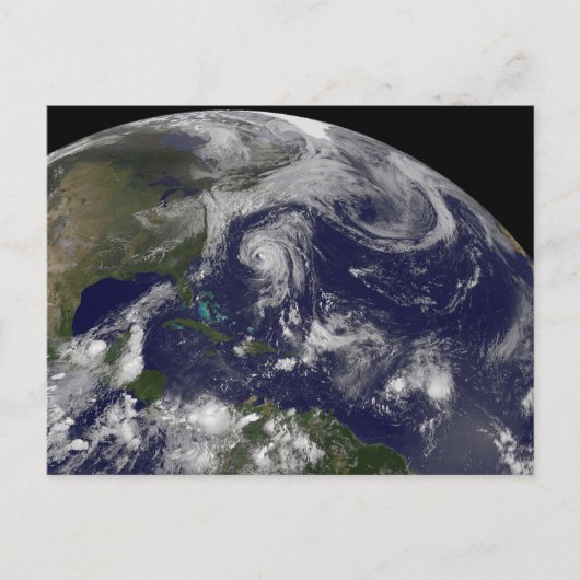 Tropische Wirbelstürme Katia, Lee, Maria und Nate. Postkarte (Vorderseite)