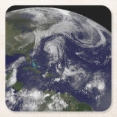 Tropische Wirbelstürme Katia, Lee, Maria und Nate. Rechteckiger Pappuntersetzer (Vorderseite)