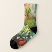 Tropische Wüste Sukkulärer Garten Socken (Links - Außen)