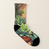 Tropische Wüste Sukkulärer Garten Socken (Links - Innen)
