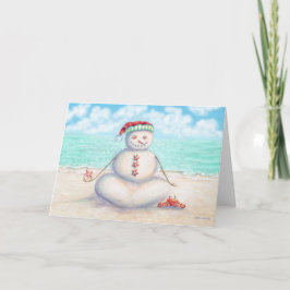 Tropische Yoga-Weihnachtskarte Feiertagskarte