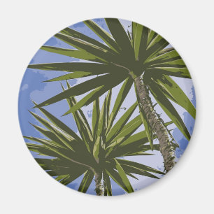 Tropische Yucca-Palmenblätter Malerei Effekt Foto Magnet