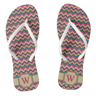 Tropische Zigzag Flip Flops Badesandalen