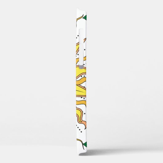 Tropische Zitronenfrüchte, Sonnengesicht. Case-Mate iPhone Hülle (Rückseite / Links)