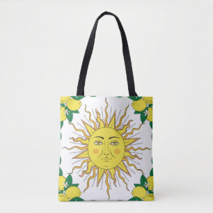 Tropische Zitronenfrüchte, Sonnengesicht. Tasche