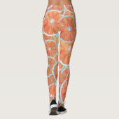 Tropische Zitrusfrüchte Orangen Mandarine Scheiben Leggings (Rückseite)