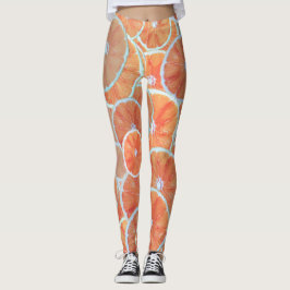 Tropische Zitrusfrüchte Orangen Mandarine Scheiben Leggings