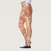 Tropische Zitrusfrüchte Orangen Mandarine Scheiben Leggings (Links)