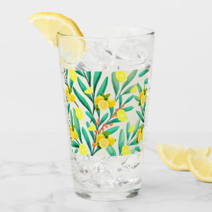 TROPISCHE Zitrusfrüchte SOMMERFRÜCHTE Blume Zitron Glas