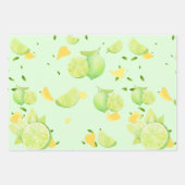 TROPISCHE Zitrusfrüchte SOMMERFRÜCHTE Orangefarben Geschenkpapier Set (Vorderseite 3)