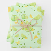 TROPISCHE Zitrusfrüchte SOMMERFRÜCHTE Orangefarben Geschenkpapier Set (Beispiel)