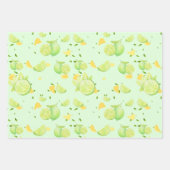 TROPISCHE Zitrusfrüchte SOMMERFRÜCHTE Orangefarben Geschenkpapier Set (Vorderseite)