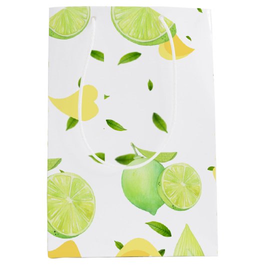 TROPISCHE Zitrusfrüchte SOMMERFRÜCHTE Orangefarben Mittlere Geschenktüte (Vorderseite)