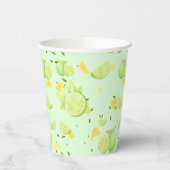 TROPISCHE Zitrusfrüchte SOMMERFRÜCHTE Orangefarben Pappbecher (Links)