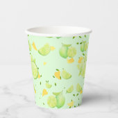 TROPISCHE Zitrusfrüchte SOMMERFRÜCHTE Orangefarben Pappbecher (Vorderseite)