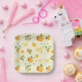 TROPISCHE Zitrusfrüchte SOMMERFRÜCHTE Orangefarben Pappteller (Party)