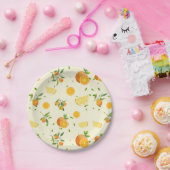 TROPISCHE Zitrusfrüchte SOMMERFRÜCHTE Orangefarben Pappteller (Party)