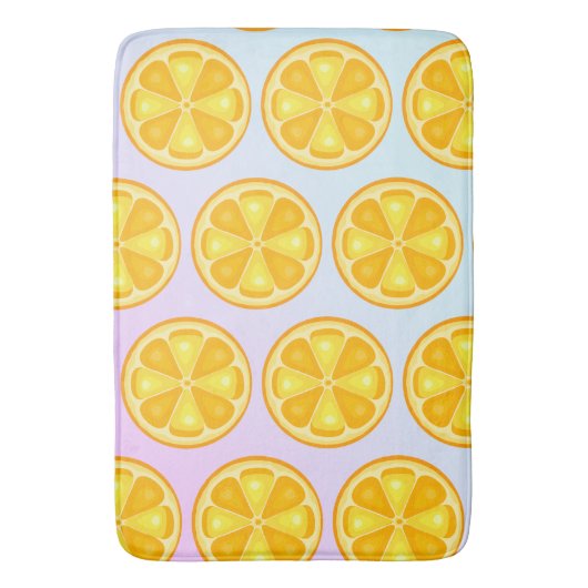 TROPISCHE Zitrusfrüchte SOMMERFRÜCHTE Orangenlemon Badematte (Vorderseite Vertikal)