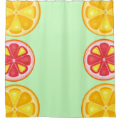 TROPISCHE Zitrusfrüchte SOMMERFRÜCHTE Orangenlemon Duschvorhang (Vorderseite)