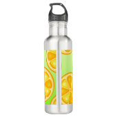 TROPISCHE Zitrusfrüchte SOMMERFRÜCHTE Orangenlemon Edelstahlflasche (Rückseite)