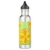 TROPISCHE Zitrusfrüchte SOMMERFRÜCHTE Orangenlemon Edelstahlflasche (Rechts)