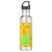 TROPISCHE Zitrusfrüchte SOMMERFRÜCHTE Orangenlemon Edelstahlflasche (Vorderseite)